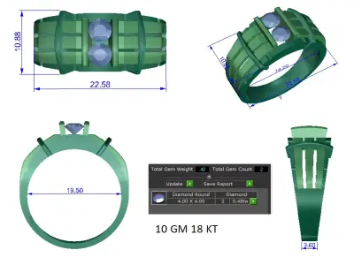  Mens Ring  Render 3dm STL OBJ FBX Details 3D print model buy