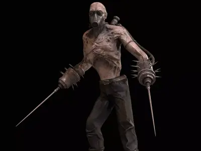 ZombieMutant Low-poly 3D model