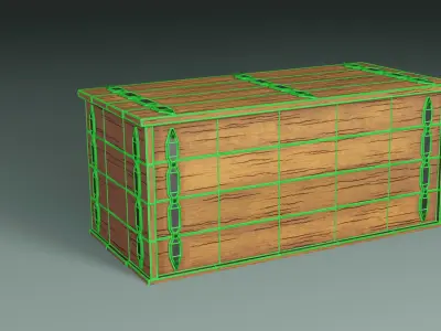Wooden crade Free low-poly 3D model