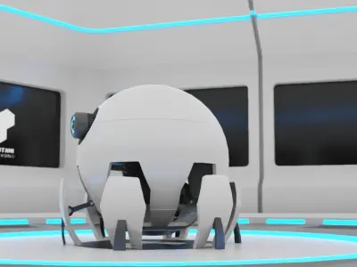 Lab room rigged - animated character 3D model