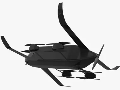  Long Range Transport UAV with VTOL Black 