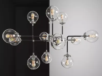 Bistro Medium Chandelier 3D model