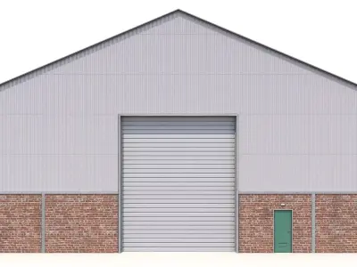 Industrial Building 43 PBR Low-poly 3D model