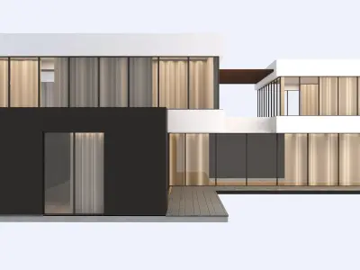 exterior modern house 3D model buy