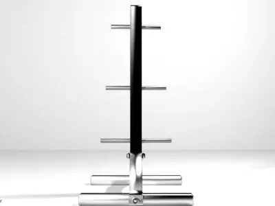 Exercise Storage Weight Plate Rack 3D model