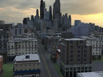 City 87 Low-poly 3D model