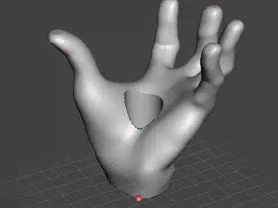 Hand shape figure for LED Moodlight 3D print model