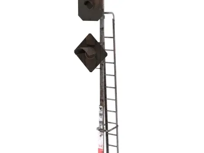 Train Traffic Light Pack 2 Low-poly 3D model