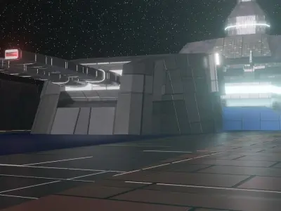 Light Cruiser-Frontline Assault Type 44 Free low-poly 3D model