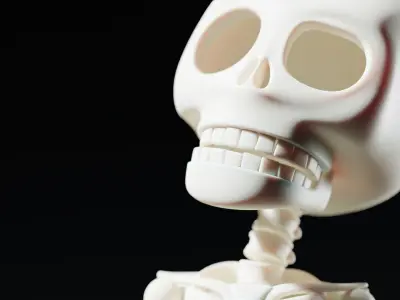  Stylized Cartoon Skeleton - Rigged for Maya 