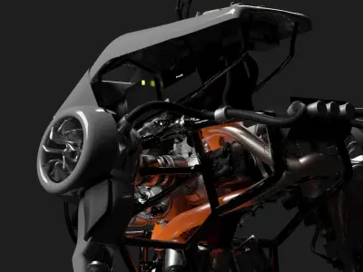 Scifi Robot 3D model shop