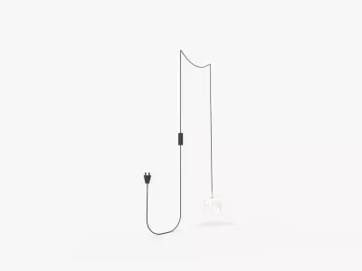Elegant Baxter 1 Light Plug in Pendant 3D model