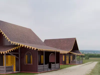 Traditional Houses - Rumah Kebaya Low-poly 3D model