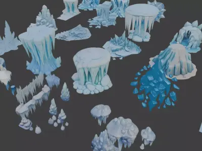 Environment Ice Assets Pack 3D model