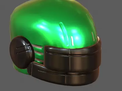 Helmet plastic mask protection pollution ball shaped  Low-poly 3D model