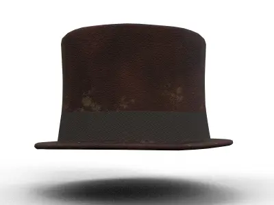  Steampunk  hat Low-poly 3D model