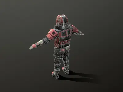 Futuristic Soldier Low-poly 3D model buy