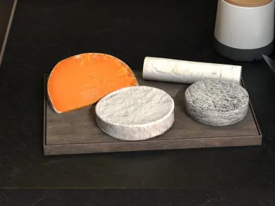 Cheese Board  Low-poly 3D model