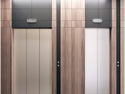 Elevator with interior 1 3D model