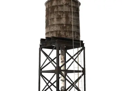 water tower 3D model 4