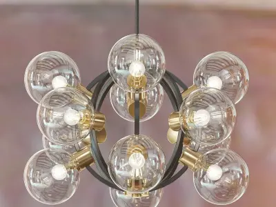 Atomic Sputnik Chandelier 3D model