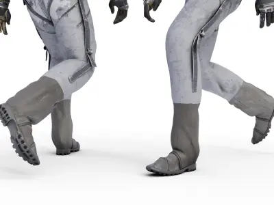 Spacesuit Old worn Astronaut Suit 3D model