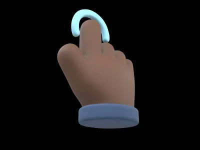 Touch Icon v1 005 Low-poly 3D model