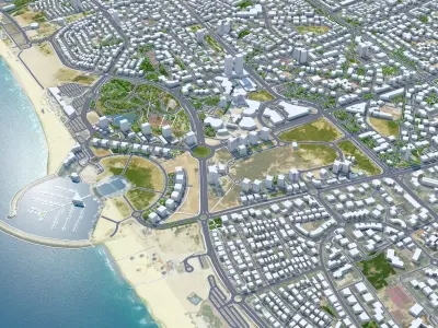 Ashdod Israel Low-poly 3D model