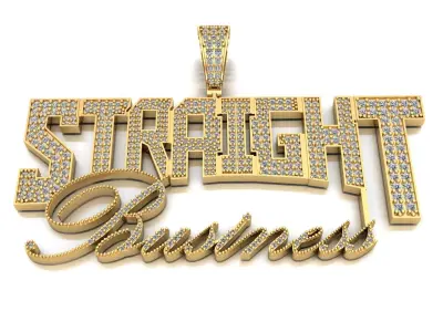 Straight Business pendant 3D print model 3D print model