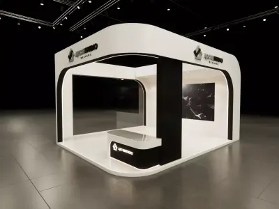 Exhibition booth design 3D model 6m x 7m 3D model