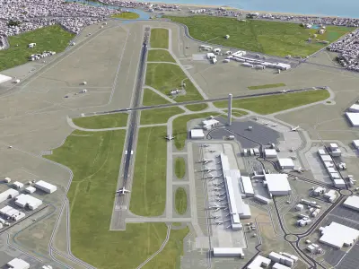 Adelaide - Airport - ADL Low-poly 3D model