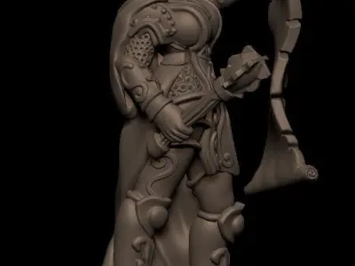 Caesila battle sister of strelig donjon miniature 3D print model