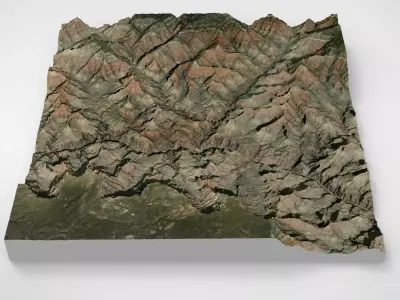 Mountain landscape The Grand Canyon in Arizona USA 3D model