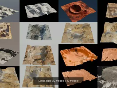  Landscape 3D models 3D Model Pack
