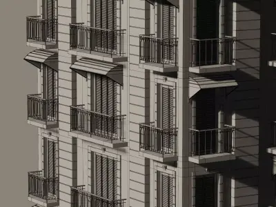 Baroque Building Low-poly 3D model