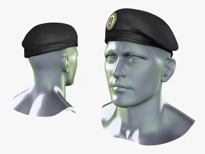 Special Forces Beret Low Poly Low-poly 3D model