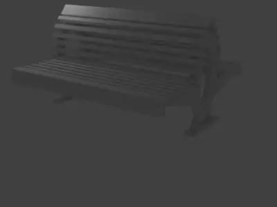 Street Bench 3D model Free 3D model