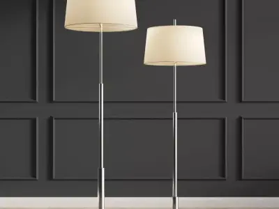 Floor Lamp Diana Santa and Cole Chrome  3D model