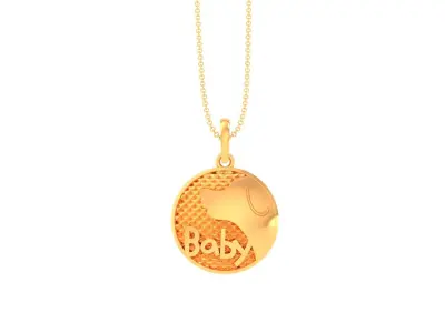 Kids Round Pendants 3dm STL OBJ FBX Renders Details 3D print model