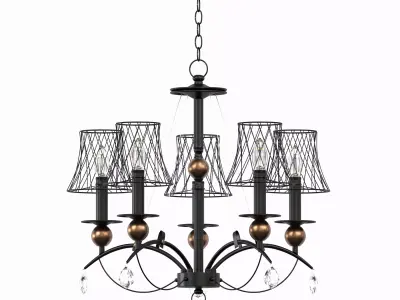 Hanging chandelier Lussole Lgo Arivaca 3D model