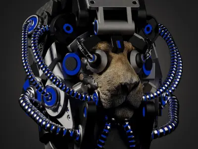 Sci-fi Character Cyborg 004 3D model
