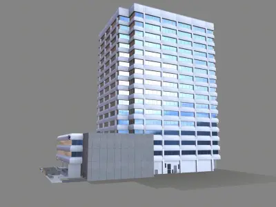 221 Main Street Building San Francisco Low-poly 3D model
