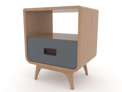 Modern Scandinavian SideTable 1T Morris Low-poly 3D model