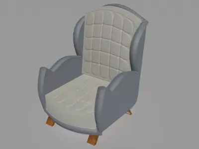 Paris Club Lounge Chair 3D model