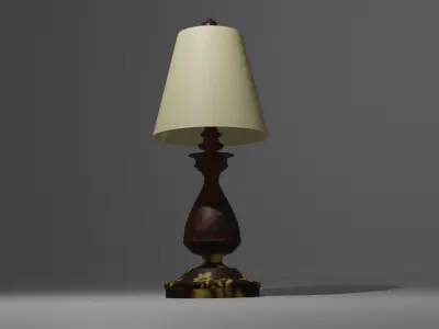 Floorlamp 3d model low poly  Low-poly 3D model