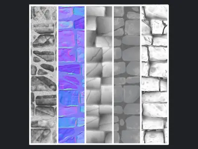 Stylized Brick Wall Material 05 Texture