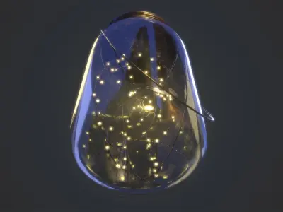 Mason Jar LED Lantern Low-poly 3D model