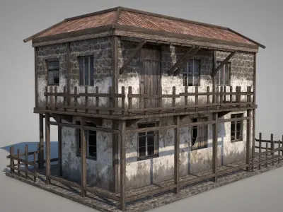 Anatolian Village House 4 Low-poly 3D model