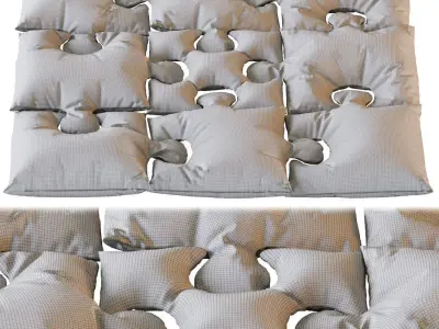 Baby Playmat with Star  Puzzle floor pillows 3D model