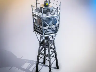 Lother Rock Beacon Low-poly 3D model